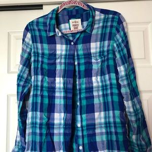 Beautiful plaid combo of blue and green